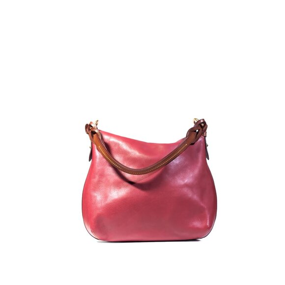 Dooney & Bourke Florentine Handbag Red Leather The 'Twist Strap Hobo' - Picture 4 of 12